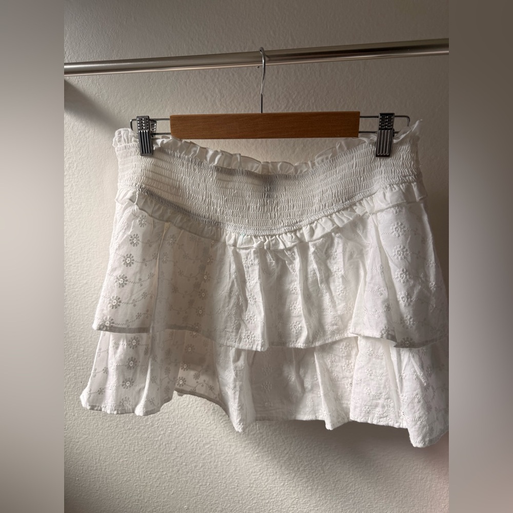 Wild Fable White Smocked Skirt
